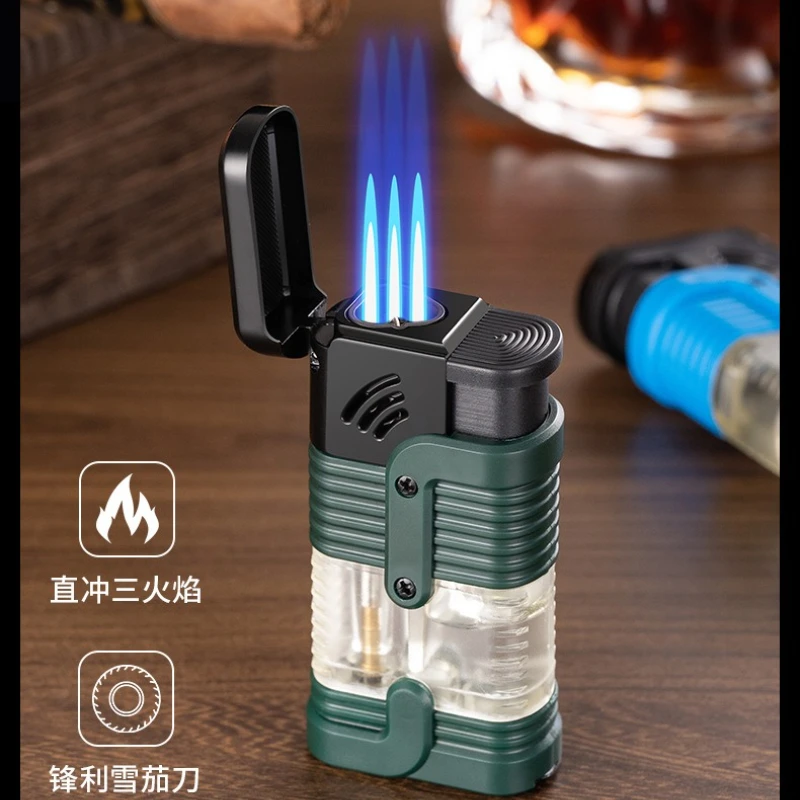 New Turbine Butane Gas Wind Proof Direct Charge Metal Torch Home Kitchen Gas Stove Outdoor Camp Barbecue Cigar Ignition Lighters - Image 5